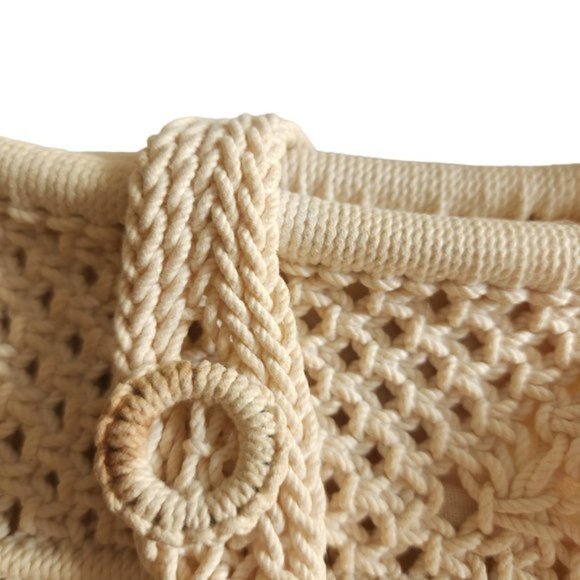 Vintage crochet clutch, cream - Picture 5 of 5